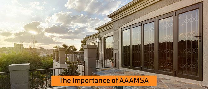 secured patio with words AAAMSA