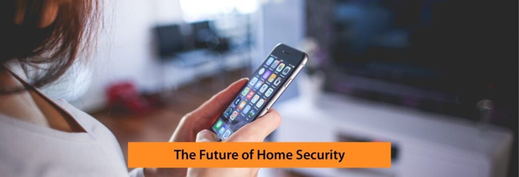 smartphone with home security app