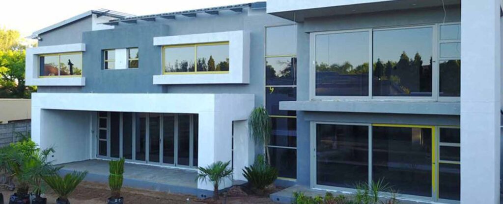 building with aluminium doors & windows