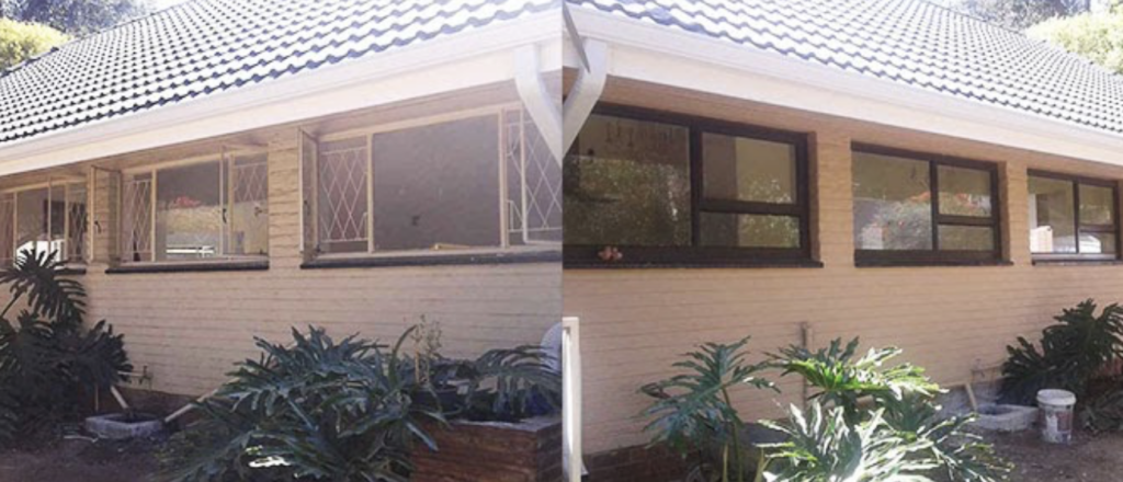 aluminium window frame installation