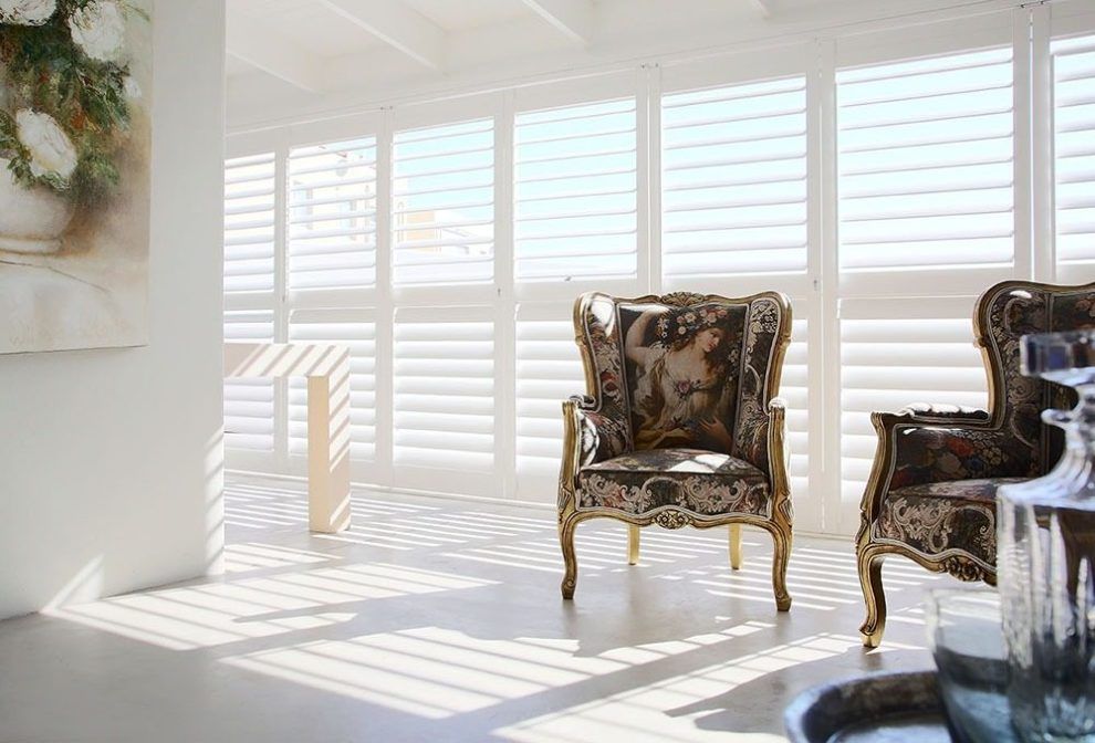 security shutters in sunroom