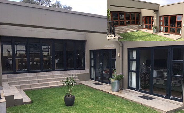 aluminium glass door installation before and after